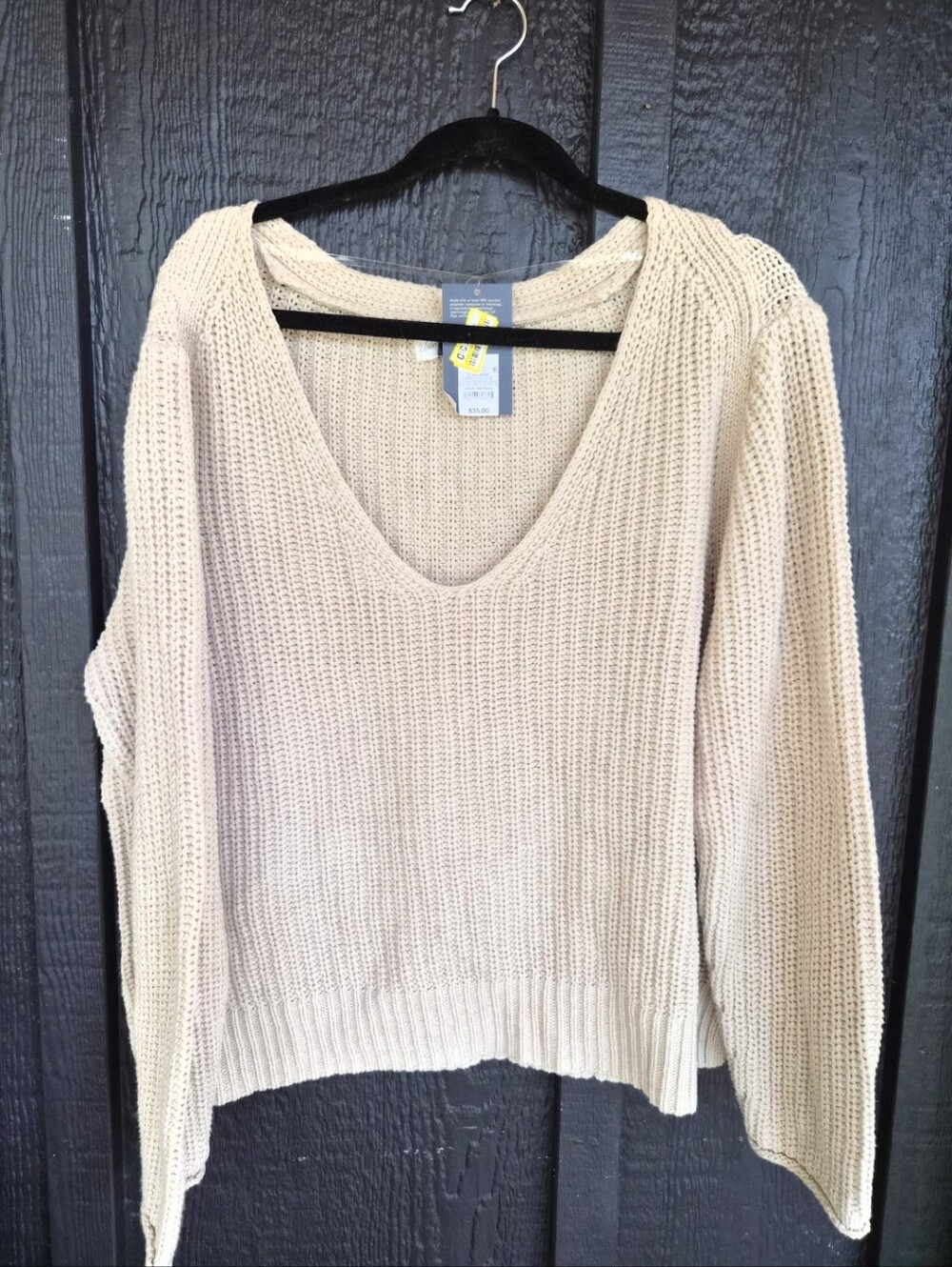 Universal-thread Women's Tan and Cream Jumper